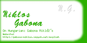 miklos gabona business card